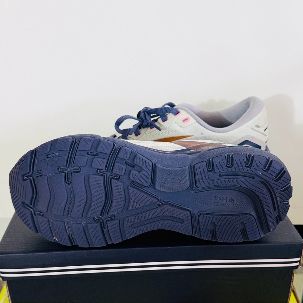 Brooks Ghost 15 Womens 8 Wide Running Shoes Spa Blue Neo Pink Sneakers Athletic - Picture 7 of 11